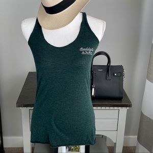 🏖 Bella “caddy’s on the beach” green Racerback
